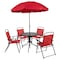 Flash Furniture 6 PC Red Umbrella Table Set with Folding Chairs GM-202012-RD-GG - alternate 6